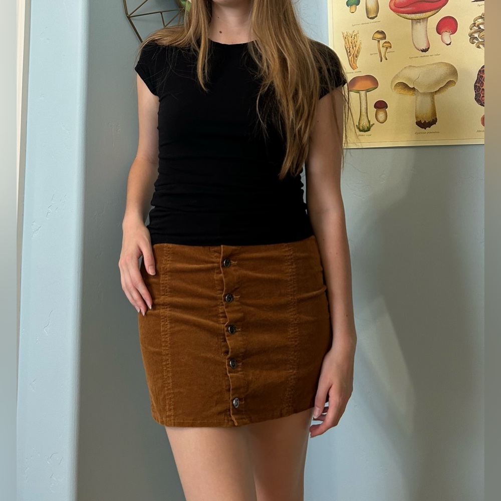 Corduroy Mini Skirt